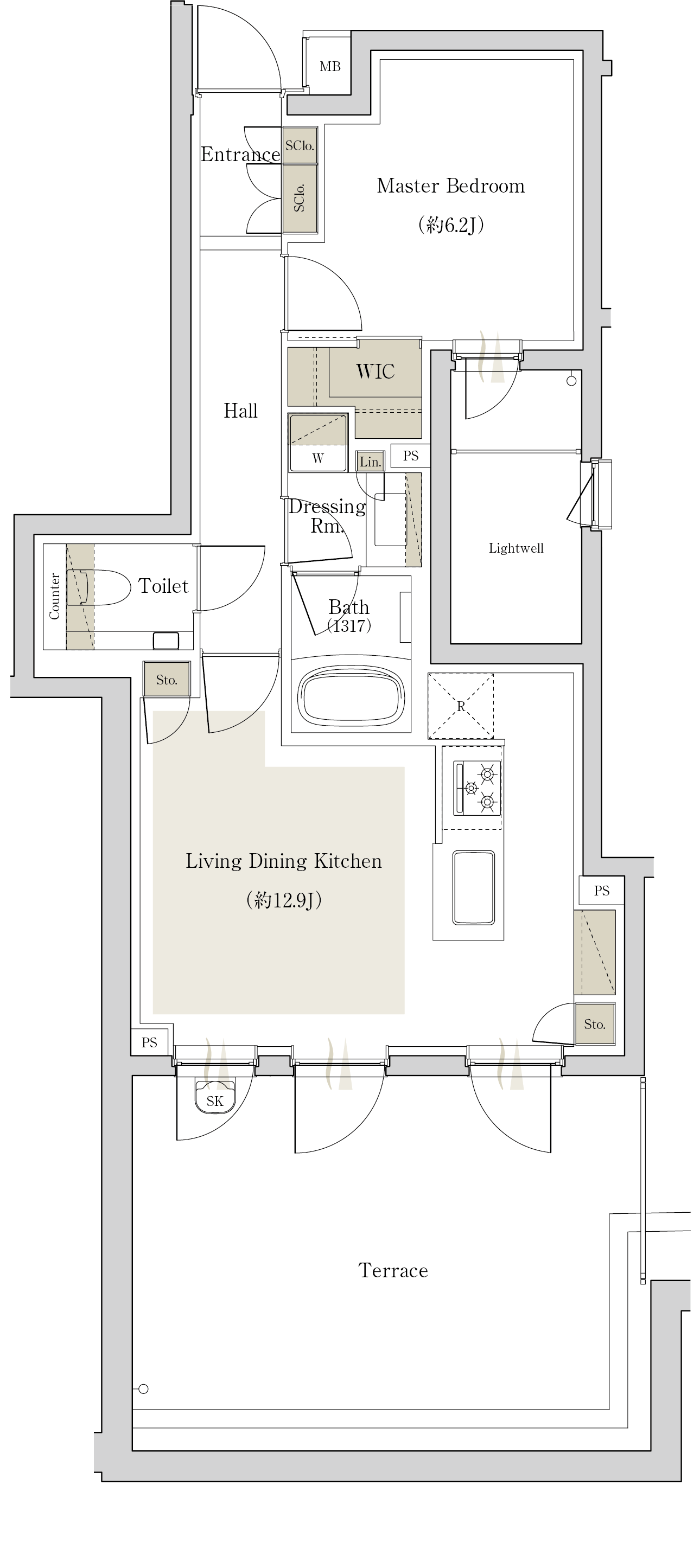 The Light Ggtype ライトウェルを採用した [光の邸]